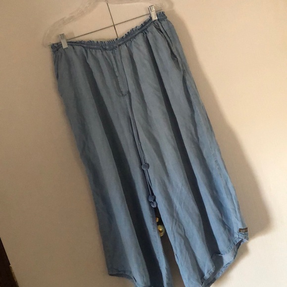 Matilda Jane Trouser Stretchy pull on chambray pants - Picture 2 of 11